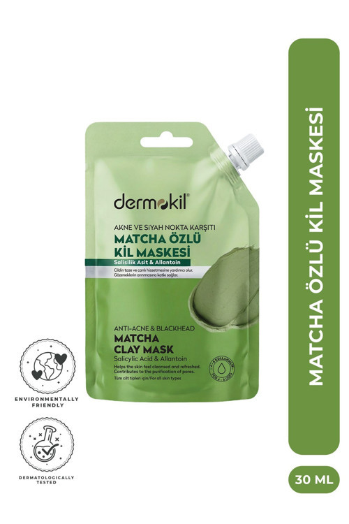 Akne Ve Siyah Nokta Karşıtı Matcha Özlü Kil Maskesi 30 Ml