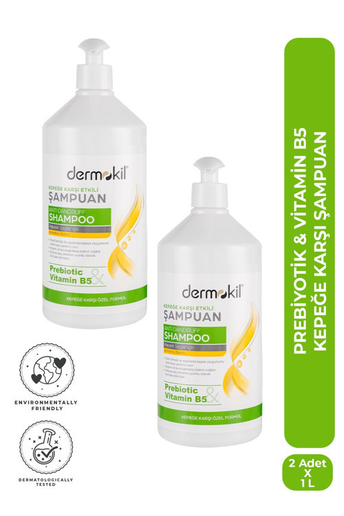 Prebiyotik & Vitamin B5 Kepeğe Karşı Şampuan 1 Litre x 2 Adet