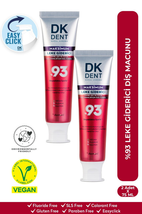 %93 Maximum Leke Giderici Diş Macunu 75 ml x 2 Adet