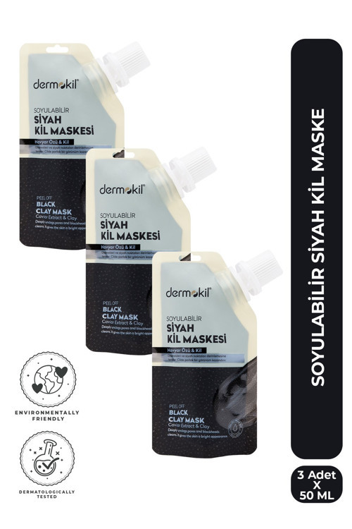 Soyulabilir Siyah Kil Maske 50 Ml X 3 Adet