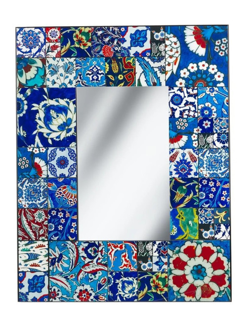 İznik Çini Karolu Ayna 77x60 Cm (60x77 cm) - 1 Adet