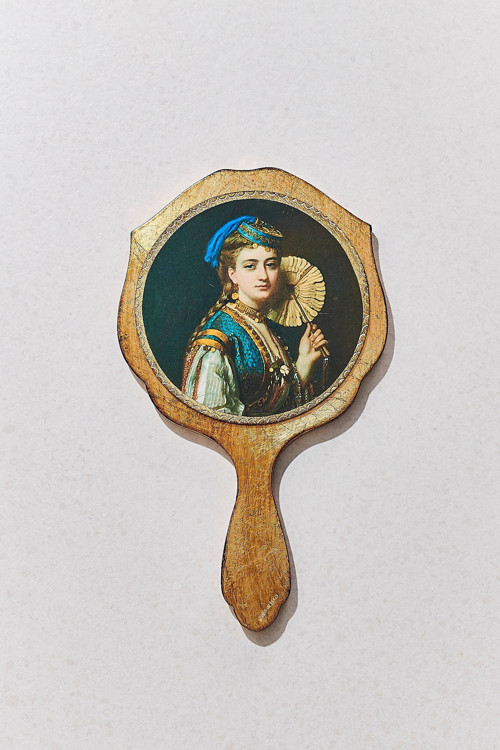 Yelpazeli Kadın El Aynası (0x29 cm) - 1 Adet