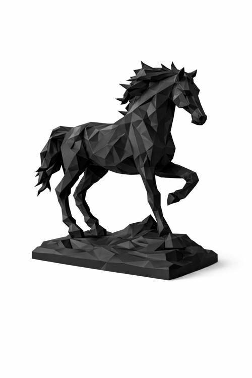 🐎 Modern Geometrik At Figürü | 3D Dekoratif Heykel | Minimal Ev & Ofis Masa Dekoru