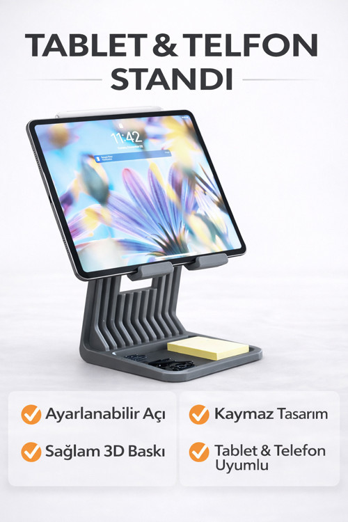 iPad & Tablet Yükseltici Stand – Ergonomik Masaüstü Tablet Tutucu