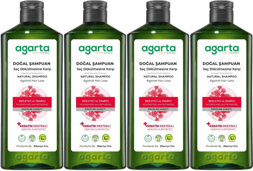 Doğal Şampuan 400 ML Saç Dökülmesine Karşı Çözüm (4 Lü Set)