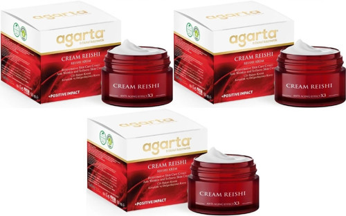 Doğal Yaşlanma Karşıtı Reishi Kremi 50 ML (Kırışıklık - Dolgunlaştırıcı) (3 Lü Set)