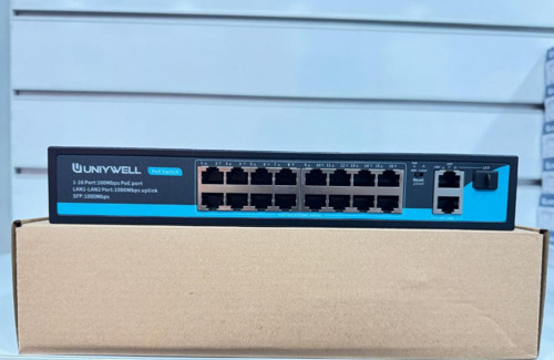 UNIYWELL UNW-PS316G 16+2 + 1SPF PORT POE SWİCTH