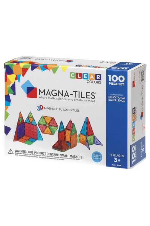 Magna-Tiles Şeffaf Renkler, set manyetik 100 parça