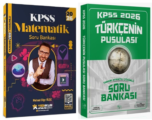 Yediiklim + CBA 2026 KPSS Matematik Atölye + Türkçe Soru Bankası 2 li Set - Mehmet Bilge Yıldız Yediiklim + CBA Yayınlar