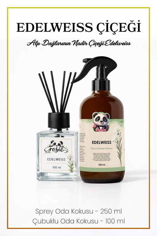Edelweiss 250 ml Sprey + 100 ml Çubuklu Oda Kokusu Serisi