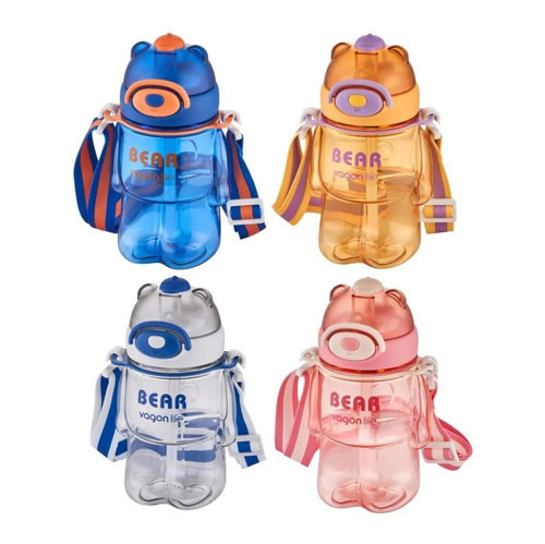 800 ML Bear Serisi Çocuk Su Matarası (Karışık Renk 1 Adet)