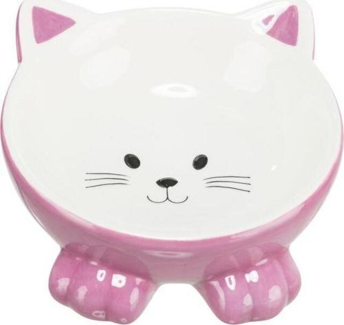 Kedi Mama ve Su Kabı, Seramik, 0,15lt / 14cm, Çeşitli Renklerde