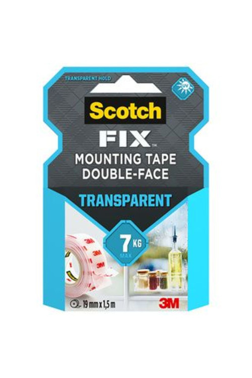 3 Adet Şeffaf Montaj Bandı 19Mm X 1,5M