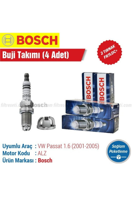 Volkswagen Passat 1.6 Bosch ÇİFT TIRNAK Buji Takımı 2001 2002 2003 2004 2005