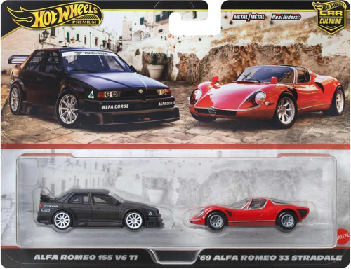 Premium JBK95 Car Culture 2 Pack Alfa Romeo 155 V6 TI // '69 Alfa Romeo 33 Stradale