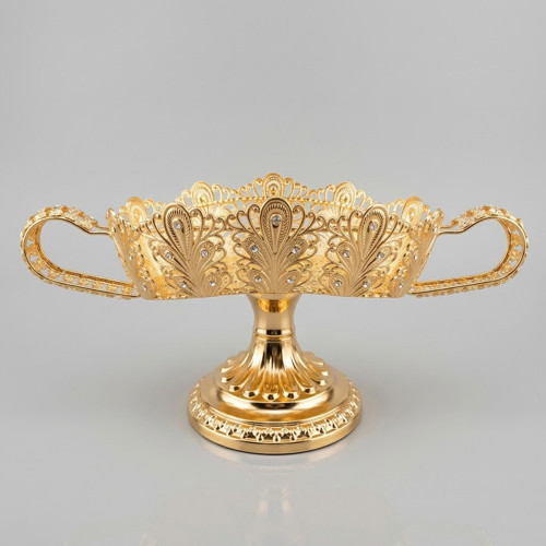 Gold Kristal Taşlı Ayaklı Gondol Çikolatalık LKM-289
