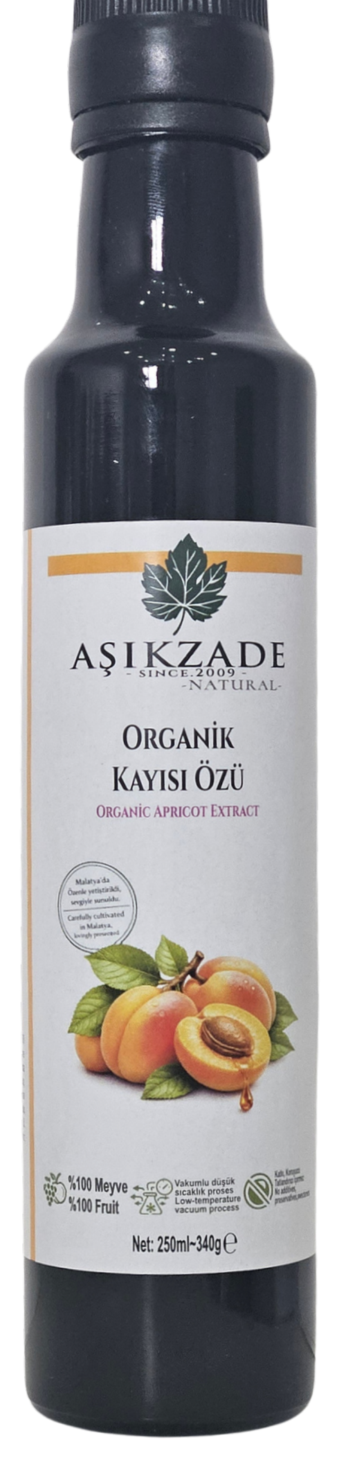 Organik Kayısı Özü 250 Ml