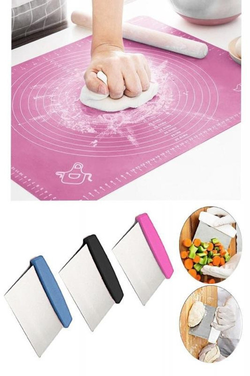 2’li Set Hamur Matı ve Hamur Kesme Aparatı