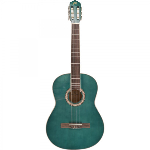 MA1-BL Klasik Gitar - Mavi (Başlangıç - Eğitim Serisi) | Mat Mavi Renk Varyantı, Ergonomik Sap Profili, De