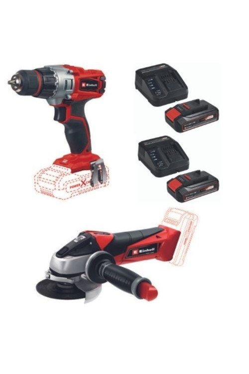 Te-cd 18/2 Akülü Vidalama Te-ag 18/115 Akülü Avuç Taşlama 2x2.5ah Starter Kit Akülü Set