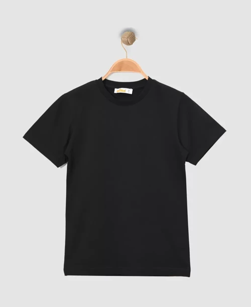 DÜZ SİYAH ÇOCUK TİŞÖRT - %100 PAMUK UNISEX