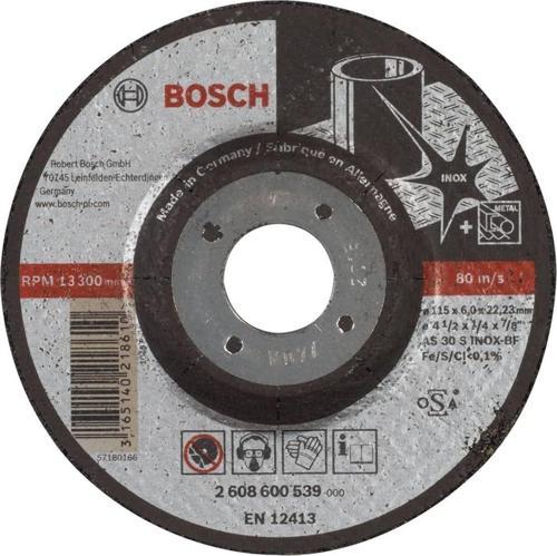 - 115*6,0 mm Expert Serisi Bombeli Inox (Paslanmaz Çelik) Taşlama Diski (Taş)