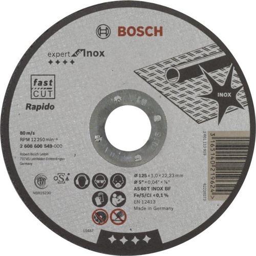- 125*1,0 mm Expert Serisi Düz Inox (Paslanmaz Çelik) Kesme Diski (Taş) - Rapido
