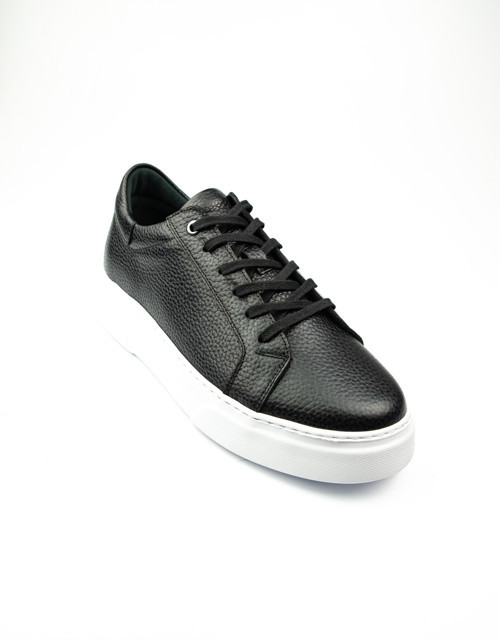 4007 Siyah Deri Erkek Sneaker