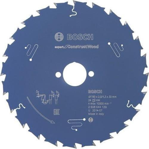 - Expert Serisi İnşaat Ahşabı için Daire Testere Bıçağı 190*30 mm 24 Diş