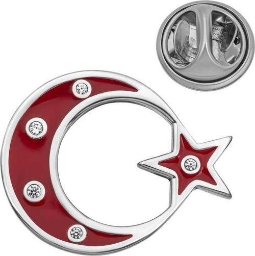 Gümüş Ay Yıldız Rozet