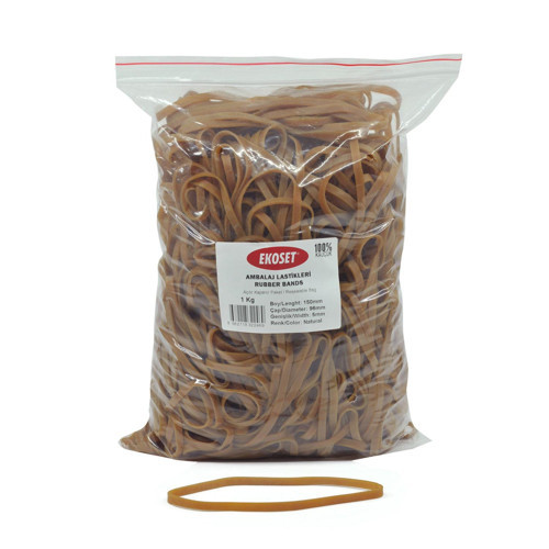 150x5mm Geniş Kauçuk Paket Ambalaj Kasa Lastiği 1Kg
