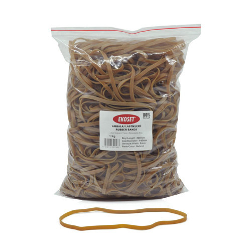 220x5mm Geniş Kauçuk Paket Ambalaj Kasa Lastiği 1Kg