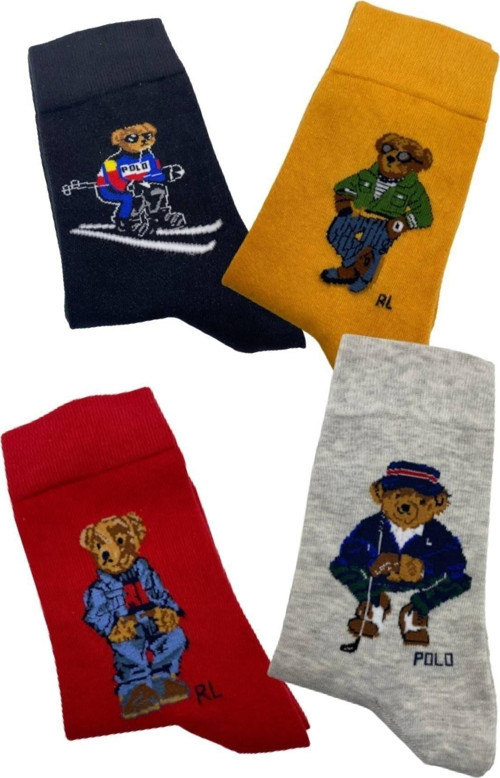 (4 Çift) Teddy Bear Pamuklu Çorap Elite Serisi Dikişsiz