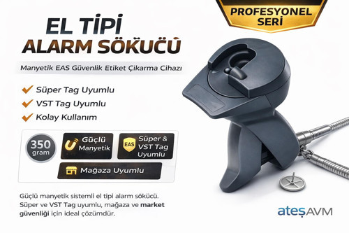 Profesyonel El Tipi Alarm Sökücü Manyetik EAS Etiket Çıkarma Cihazı Süper Tag VST Uyumlu