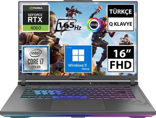ROG Strix G16 G614JV-N3157W i7-13650HX 16GB 512SSD RTX4060 16" FullHD W11H Taşınabilir Bilgisayar