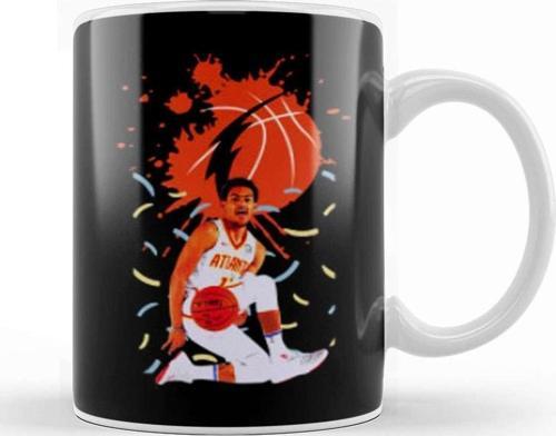 Trae Young Vintage Art Legend Bbasketball Gift Vintage Retro Sstyle Kupa Bardak Porselen