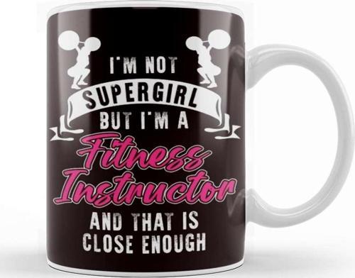 Girl Fitness Instructor Personal Trainer Bodybuilding Gym Kupa Bardak Porselen