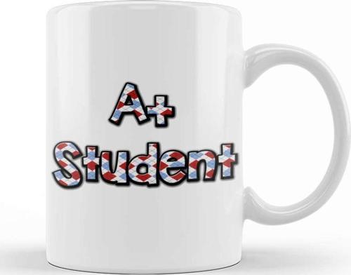 A Plus Student Cute A+ Student Awesome Honor Roll Student School Kupa Bardak Porselen