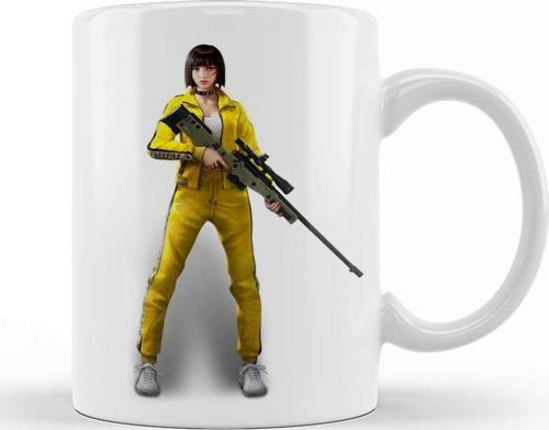 Female Battlegrounds Playerunknown'S Battlegrounds Garena Pubg Kupa Bardak Porselen