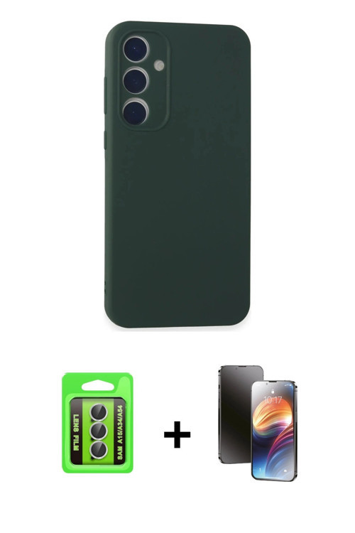 ieg™ Galaxy A15 4G Kılıf Kozmos Yansıma Özel Seri - Siyah 3D Antistatik Mat Seramik Nano Ekran Koruy