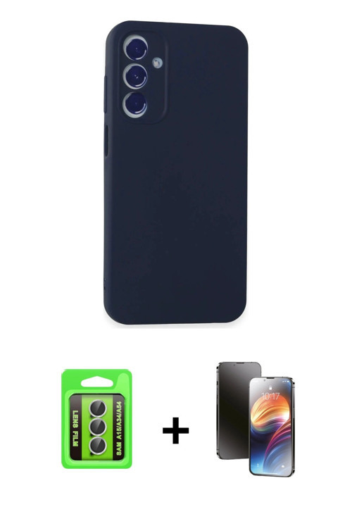 ieg™ Galaxy A15 4G Kılıf Kozmos Yansıma Özel Seri - Siyah 3D Antistatik Mat Seramik Nano Ekran Koruy