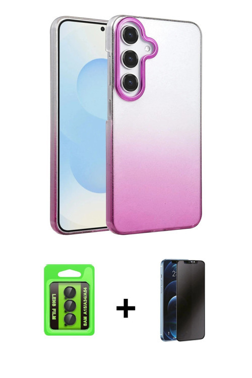ieg™ Galaxy A15 4G Kılıf Kıvılcım Minimal Özel Seri - Siyah 3D Antistatik Hayalet Cam Ekran Koruyucu