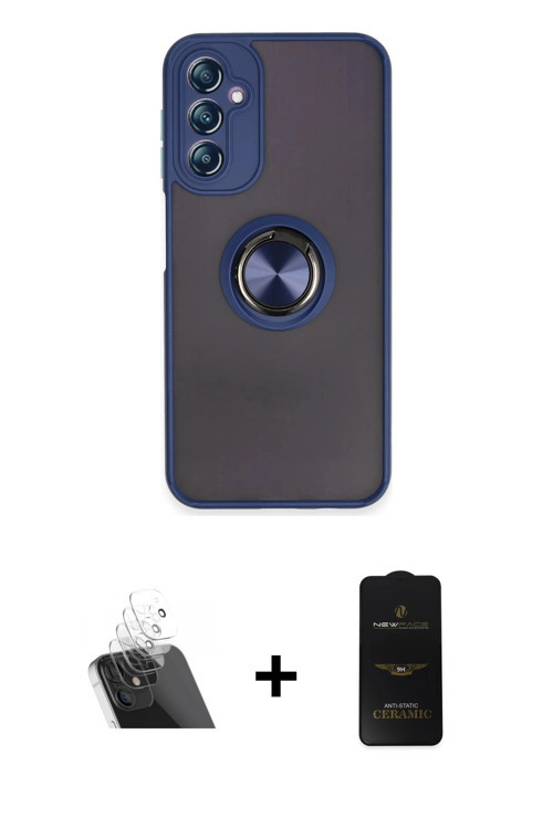 ieg™ Galaxy A14 4G Kılıf Yörünge Çizgi - Siyah 6D Antistatik Mat Seramik Hayalet Nano Ekran Koruyucu