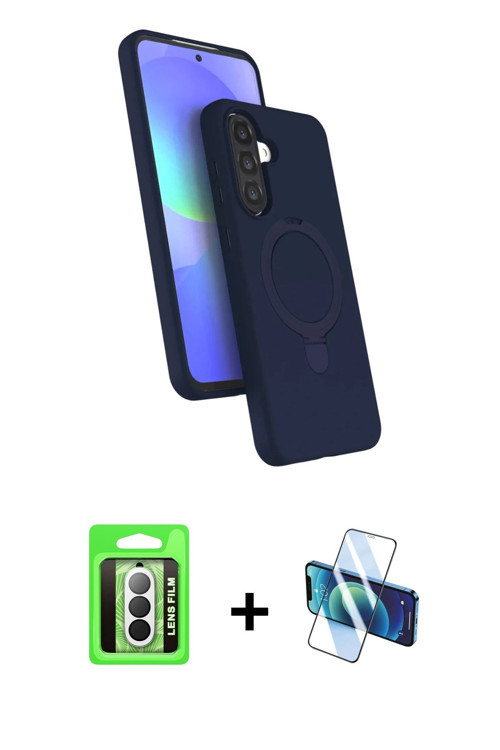 ieg™ Galaxy A17 5G Kılıf İz Işık Koleksiyonu - Siyah 3D Antistatik Seramik Nano Ekran Koruyucu + Güm