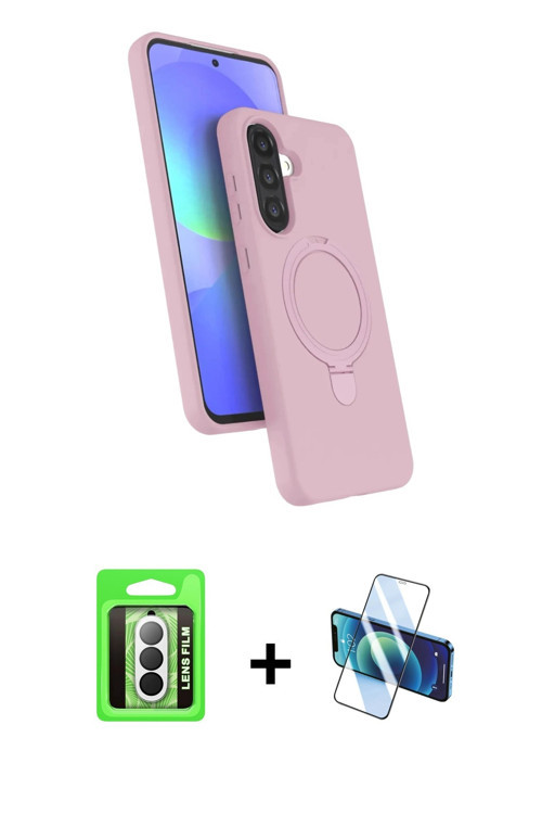 ieg™ Galaxy A17 5G Kılıf İz Işık Koleksiyonu - Siyah 3D Antistatik Seramik Nano Ekran Koruyucu + Güm