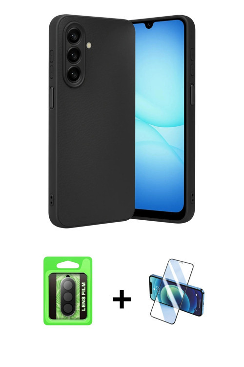 ieg™ Galaxy A17 5G Kılıf Nova Işık - Siyah 3D Antistatik Seramik Nano Ekran Koruyucu + Siyah Raze Me