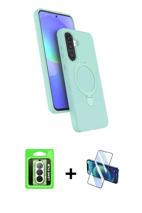 ieg™ Galaxy A17 5G Kılıf İz Işık Koleksiyonu - Siyah 3D Antistatik Seramik Nano Ekran Koruyucu + Güm
