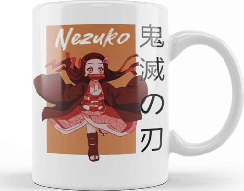 Graphic Demon Slayer Dark Fantasy Anime Nezuko Meme Art Kupa Bardak Porselen