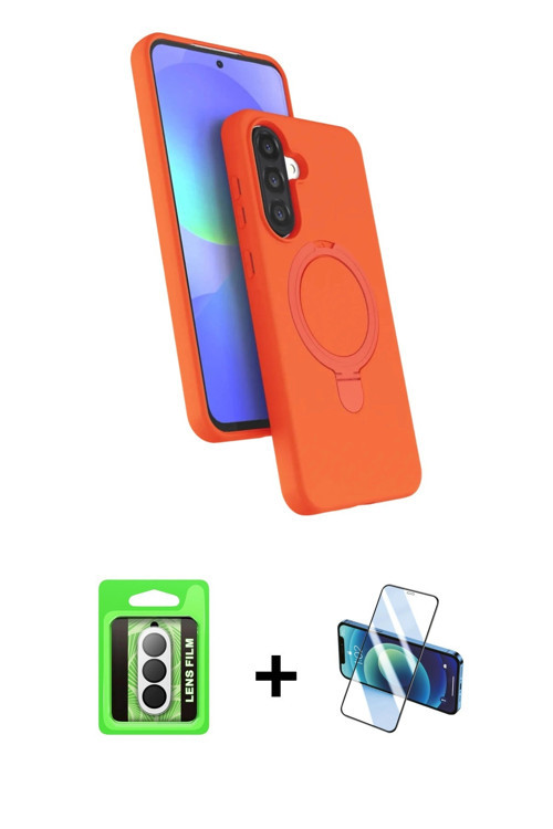 ieg™ Galaxy A17 5G Kılıf İz Işık Koleksiyonu - Siyah 3D Antistatik Seramik Nano Ekran Koruyucu + Güm