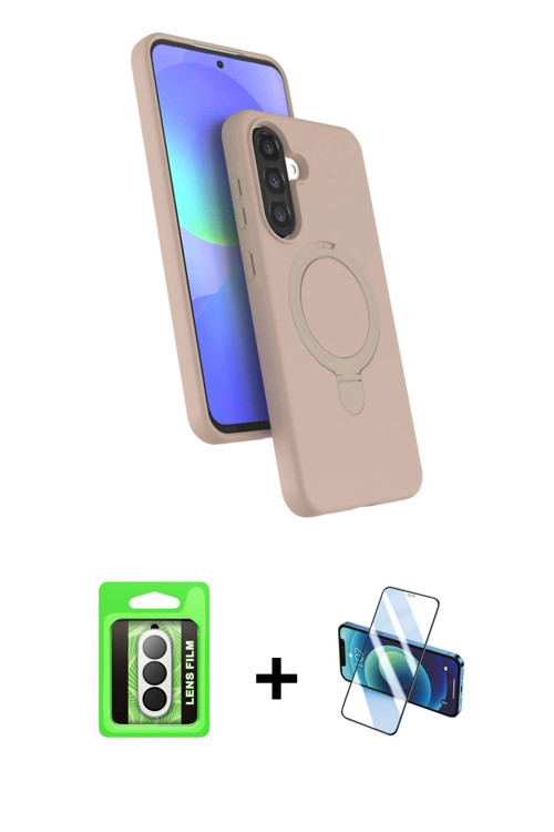 ieg™ Galaxy A17 5G Kılıf İz Işık Koleksiyonu - Siyah 3D Antistatik Seramik Nano Ekran Koruyucu + Güm